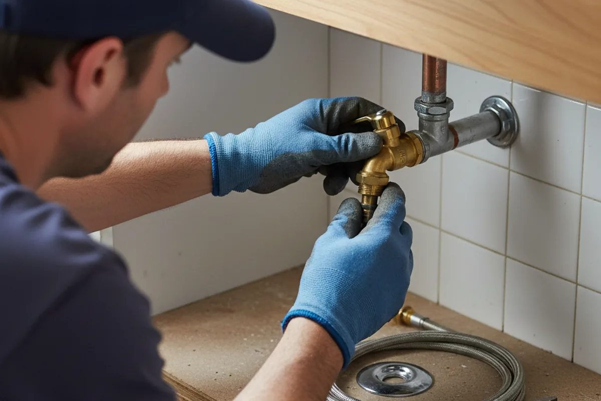 Shutoff valve and fitting work during Emergency Plumbing in Brightwaters